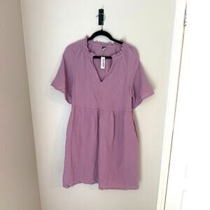 Old Navy vneck boho prairie cottagecore cotton gauze dress, Medium tall nwt